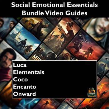 Preview of Social Emotional Essentials Movie Bundle: Elementals, Coco, Encanto, & more!