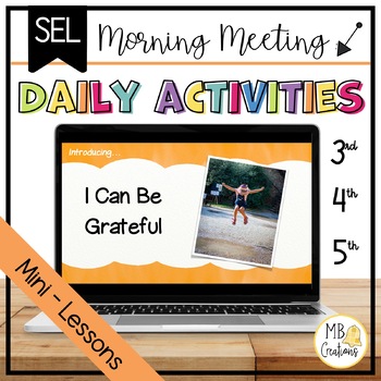 Preview of Thankful Activities + Gratitude Self-Assessment Class Morning Meeting/SEL Lesson