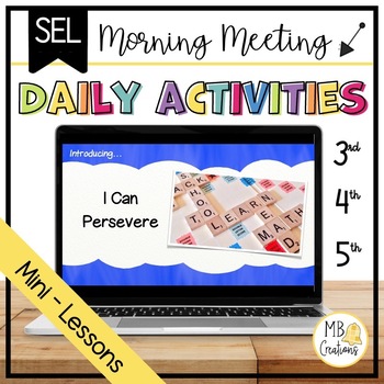Preview of Perseverance & Grit Activities + Self-Assessment - Class Morning Meeting/SEL