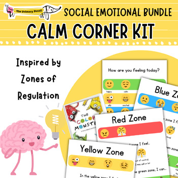 Preview of Social Emotional Feelings & Emotion Resource Bundle | Calm Down Corner Kit