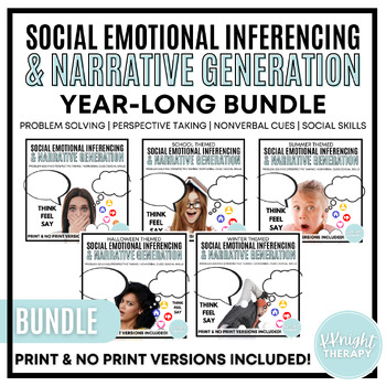 Preview of Social Emotional Inferencing & Narrative Generation BUNDLE | with Real Pictures