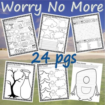 Preview of Social Emotional Journal Coping Skills Writing Activities for worry anxiety SEL