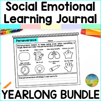 Preview of Social Emotional Journal for the Whole Year - SEL Skills Morning Work BUNDLE
