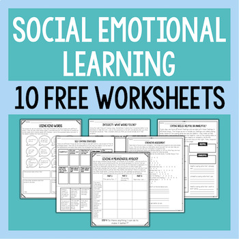 Preview of Social Emotional Learning: 10 Free Worksheets