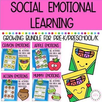Preview of Social Emotional Learning Activities Growing Bundle for Pre-K / Preschool / K