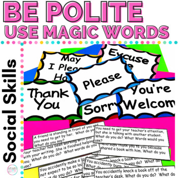 Preview of Social Emotional Learning Activities | Good Manners | Posters | Scenario Cards