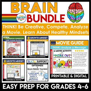 Preview of Growth Mindset | Social Emotional Learning Activities | Brain Based Learning