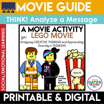 Preview of Social Emotional Learning Activities LEGO Movie Activities