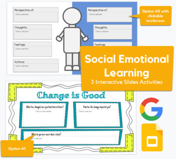 Preview of Social Emotional Learning Activities - Slides for students | REMOTE LEARNING