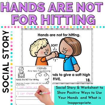 Preview of Social Emotional Learning Activities No Hitting Hands are NOT for Hitting Story