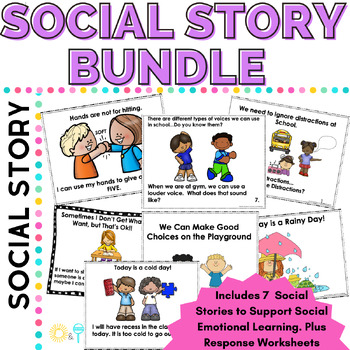 Preview of Social Emotional Learning Activities | Social  Skills | Social Stories BUNDLE