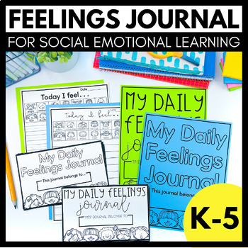Preview of Social Emotional Learning Activities - Daily Feelings Check In Journal - SEL