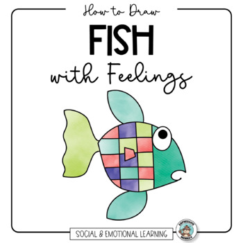 Preview of Social Emotional Learning Art Lesson • Roll A Fish with Feelings Drawing