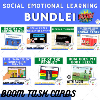 Preview of Social Emotional Learning BOOM CARD BUNDLE!