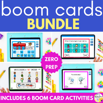 Preview of Social Emotional Learning BOOM CARD Bundle - Digital SEL Activities and Games