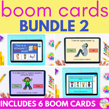 Preview of Social Emotional Learning BOOM CARDS Bundle 2 - School Counseling SEL Games
