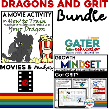 Preview of How to Train Your Dragon Movie Guide | Grit Growth Mindset Activities for SEL