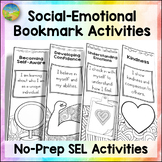 Social Emotional Learning Coloring Bookmarks - No-Prep SEL