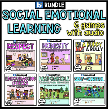 Preview of Social Emotional Learning Boom Cards | Social Skills | Digital SEL Lessons