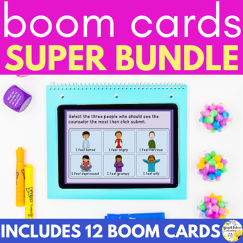 Preview of Social Emotional Learning Boom Cards Super Bundle