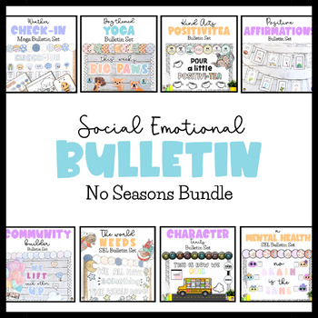 Preview of Social Emotional Learning Bulletin Board Bundle for the Year