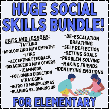 Preview of The Ultimate Social Emotional Learning Bundle - Elementary- Growing Bundle!