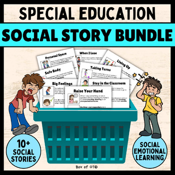 Preview of Social Emotional Learning Bundle of Social Stories for Special Education & OT