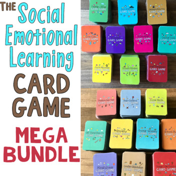 Preview of Social Emotional Learning Game Bundle | 20 SEL Topics | Digital + Print