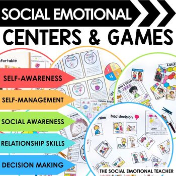 Preview of Social Emotional Learning Centers & Games for Primary Grades