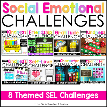 Preview of Social Emotional Learning Challenges Growing Bundle