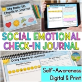 Social Emotional Learning Check-In Journal for Emotions & 