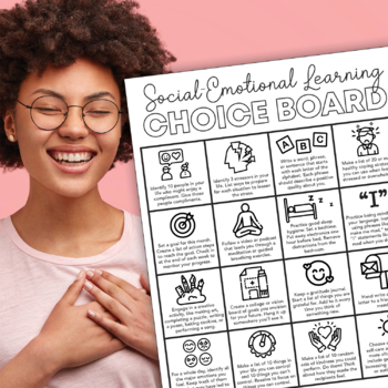 Preview of Social-Emotional Learning Choice Board for In-School or Distance Learning