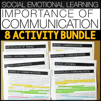 Preview of Social Emotional Learning Communication Unit