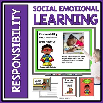 Preview of Responsibility Lesson Responsible Decision Making 1st Grade SEL Activities