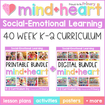 Preview of Social Emotional Learning Curriculum 40 Week K-2 SEL Activities & Lessons Bundle