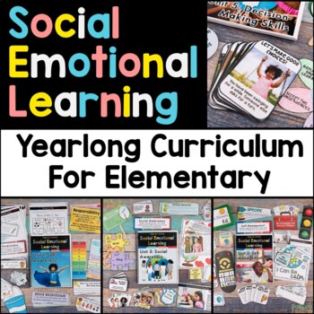 Preview of Social Emotional Learning Curriculum - Elementary SEL Skill Lessons & Activities