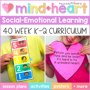 Preview of Social Emotional Learning Activities, Social Skills, Kindness SEL Curriculum K-2