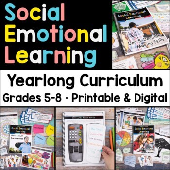 Preview of Social Emotional Learning Curriculum with Full Year SEL Lessons and Activities