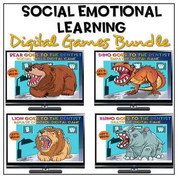 Preview of Social Emotional Learning Digital Games Bundle | Social Skills Games