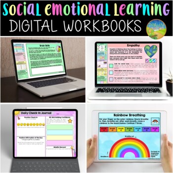 Preview of Social Emotional Learning Digital Workbook MEGA BUNDLE for Google Slides