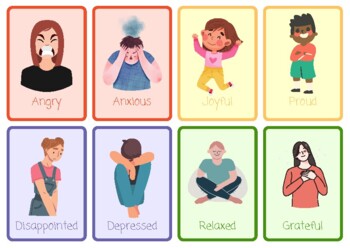 Preview of Social Emotional Learning - Emotions Flash Cards