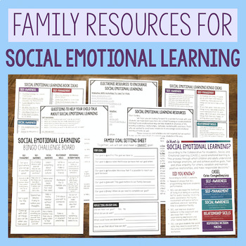 Preview of Social Emotional Learning Family Resources For Summer and School Breaks