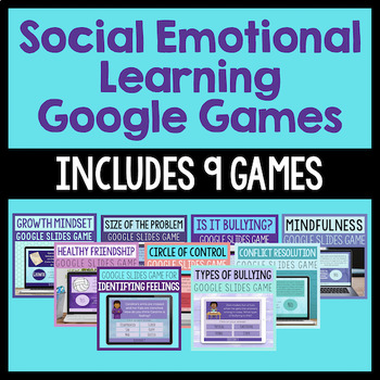 Preview of Social Emotional Learning Google Slides Games Bundle (Save 20%)