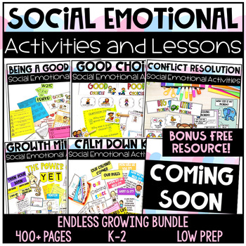 Preview of Social Emotional Learning Growing Bundle