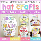 Social Emotional SEL Hat Craft Activities - Growth Mindset