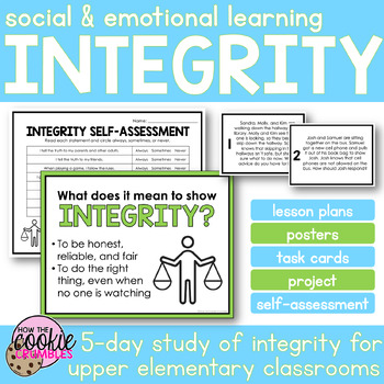Preview of Social Emotional Learning Integrity Unit Plan with Activities