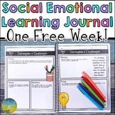 Social Emotional Learning Journal Free Week of Prompts (Self-Awareness Skills)