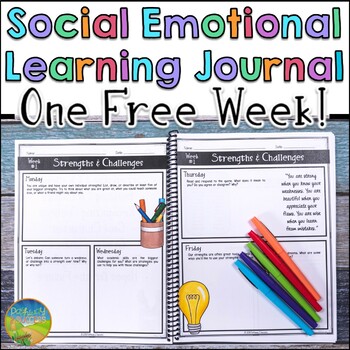 Preview of Social Emotional Learning Journal Free Week of Prompts (Self-Awareness Skills)
