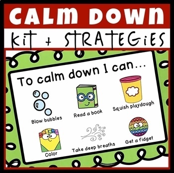 Preview of Social Emotional Learning Calm Down Kit