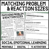 Matching problem & reaction sizes - Social Emotional Learning